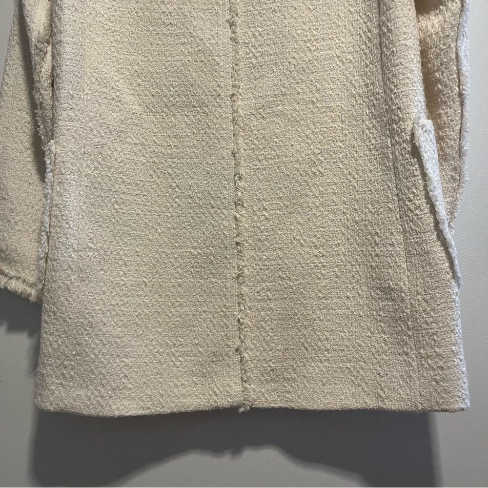 Zara Basic Collection Classic Ivory Tweed Jacket - Picture 12 of 16